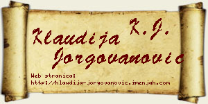 Klaudija Jorgovanović vizit kartica